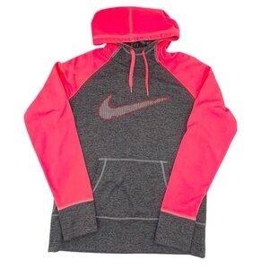 Nike Womens Therma-Fit All Time Swoosh Pullover Training Hoodie Size Medium Pink